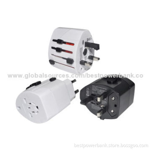 One Universal Travel Adapters with Four UK/US/AU/EU Plugs Available, 100-240V AC Input